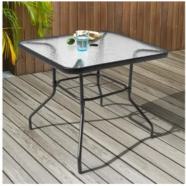 avestar Gartentisch 80 x 80 x 75 cm Schwarz