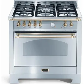 Lofra DOLCEVITA 90 RLVG96MFT/Ci Elektroherd mit Gas-Kochfeld messing finish