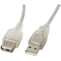 Lanberg CA-USBE-12CC-0018-TR USB Kabel 1,8 m USB 2.0 USB A Transparent