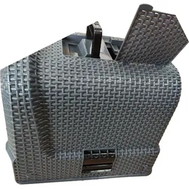 Dehner Premium Katzentoilette Jolie, inkl. abnehmbarer Haube, ca. 69 x 42 x 41 cm, grau