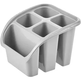 KEEEPER Besteckabtropfer 5 Fächer 16 x 16 x 12 cm grau