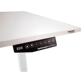 Kerkmann Move 1 elektrisch höhenverstellbarer Schreibtisch eiche rechteckig, T-Fuß-Gestell weiß 120,0 x 80,0 cm