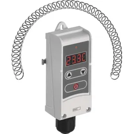 EMOS Anlegethermostat P5683 mit einstellbarer Schaltempfindlichkeit und digitalem Display 5 bis 80 °C 45 x 45 x 110 mm