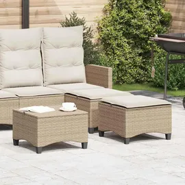 vidaXL Gartenhocker mit Kissen 55 x 55 x 36 cm beige 2 St.