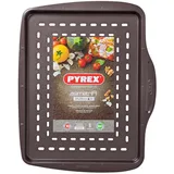 Pyrex Asymmetrie - Rechteckiges Pizzablech, 37 x 29 cm, Schwarz