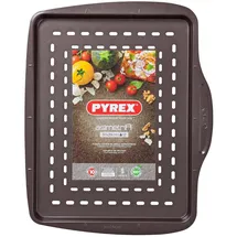 Pyrex Asymmetrie - Rechteckiges Pizzablech, 37 x 29 cm, Schwarz