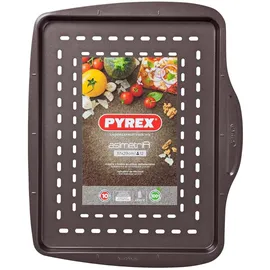Pyrex Asymmetrie - Rechteckiges Pizzablech, 37 x 29 cm, Schwarz