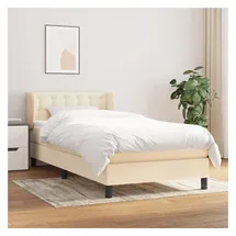 vidaXL Boxspringbett 90 x 200 cm Creme