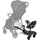 KIKKABOO Kikka Boo Kinderwagen-Brett mit Sitz Ally Xl Black