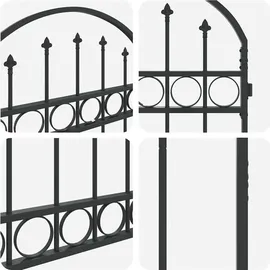 vidaXL Zaunpfosten 100 x 88 cm Grau/Stahl