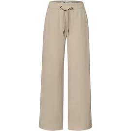 STREET ONE STREET ONE, Damen, Gr. 40, Länge 30, beige (cobble stone (länge 30)), Web, Obermaterial: 59% Polyester, 40% Viskose, 1% Elasthan, unifarben, loose fit lang, Hosen Jogginghose, mit elastischem Bund