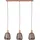 Brilliant Wallace 3-flg. 120 cm Pendelleuchte braun Metall/Holz