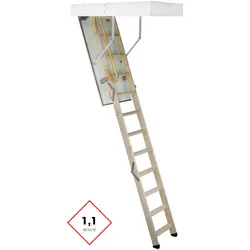 Minka Bodentreppe Tradition aus Fichte mit U-Wert 1,1 W/m2K 220-280cm Raumhöhe 120x60cm Deckenöffnung