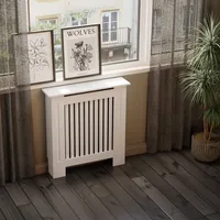 Hago HAGO24 Heizkörperverkleidung Heizungsabdeckung Holz 78x19x82cm Weiß Landhaus Regalfläche