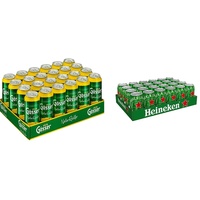 Gösser NaturRadler Dose Biermischgetränk EINWEG (24 x 0.5 l) & Heineken Pils Bier (24 x 0,33 l Dosen) - Dosenbier auf der Palette