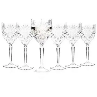 Topkapi elite Kristall Weingläser Weißweinkelch Oasis, bleifreies Kristallglas, Höhe 19 cm, 230 ml, 6 Stück