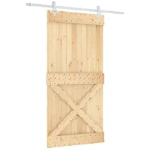 vidaXL Natürlich und Weiß rechts 100 x 210 cm Braun