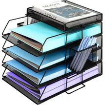 luxuskollektion Briefablage Büro Dokumentenorganizer Stifthalter Metall Mesh stapelbar