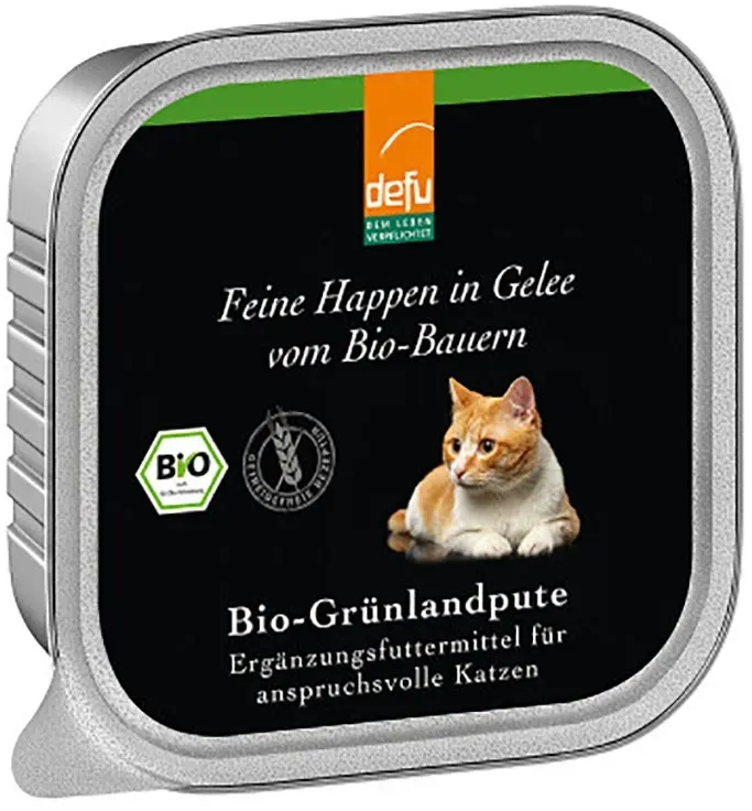 Defu Bio Katze Pure Happen in Gelee - Grünlandpute - 100g