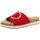 TAMARIS Damen Wide Fit Pantoletten flach mit Klettverschluss und Schnalle, rot (red), 37 EU