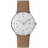 Junghans 41/4562.02 max bill Herren-Armbanduhr Beige mit Saphirglas