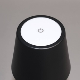 FH Lighting LED-Akku-Tischleuchte Viletto, schwarz, IP54