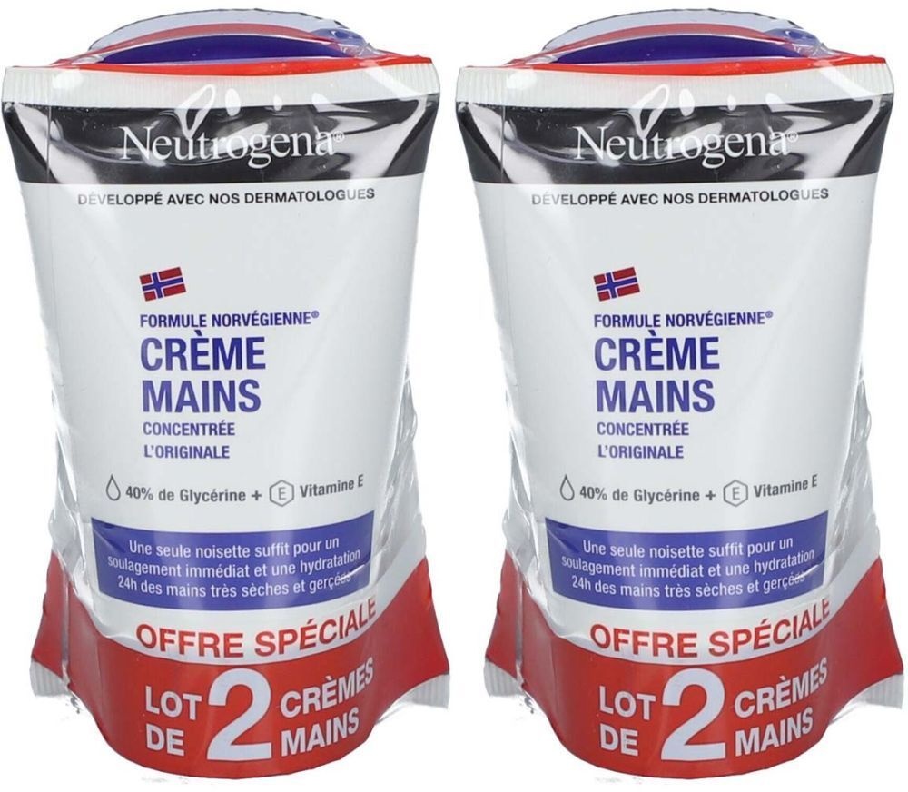 Neutrogena® Formule Norvegienne® crème mains hydratante concentrée 2x100 ml crème