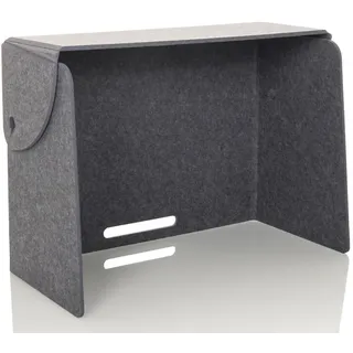 HJH Office Sichtschutz Schreibtisch FLEXMIUT FOLD Faltbare Tischtrennwand Schalldämmender Schreibtischteiler tragbar, Grau