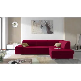 99rooms Piave Ecksofa Velours KRONOS Rot Rechts mit