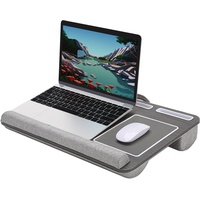 Desire2 Holz Laptoptisch mit Kissen | Ergonomischer Laptoptisch für das Homeoffice | Tragbarer Laptoptisch und Halterung für Notebook oder Tablet | Computer- und Laptopzubehör mit Mauspad