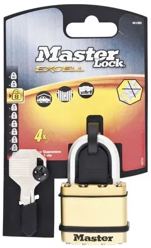 MASTER LOCK Vorhangschloss Excell M1BEURD Messing 45 mm, verschiedensperrend SB