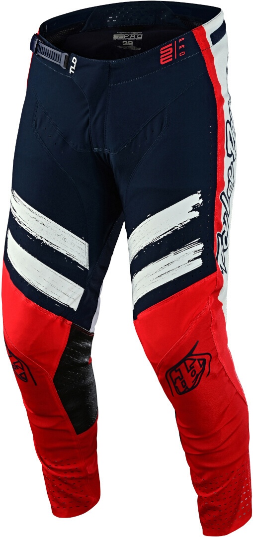 Troy Lee Designs SE Pro Marker Motorcross broek, wit-rood-blauw, 32 Voorman