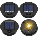Solarleuchten Ersatzteile,4 X φ7cmSolarleuchten Ersatz Top mit Heller LED,Solarleuchten Ersatz Top,Solarpanel Laterne,Ersatzteil für Solarlaterne,Solarpanel Laterne Deckel,Solar Gartenleuchten und DIY