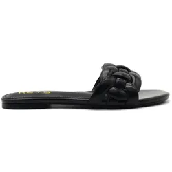 Keys  Pantoffeln ciabattina con fascia intrecciata  in Schwarz, 39