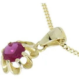 Ostsee-Schmuck Kette mit Anhänger Pia 6 mm Gold 333