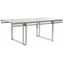 DKD Home Decor Couchtisch 120x60x45 Silber Edelstahl 120 x 60 x 45 cm) Aluminium