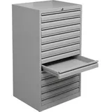 Gürkan Schubladenschrank lichtgrau 13 Schubladen 53,0 x 43,0 x 98,0 cm