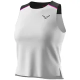 Dynafit Sky Crop ärmelloses T-shirt - Nimbus / Black / DNA Green - L