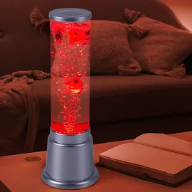 just light. Wassersäule Tischleuchte LED RGB Farbwechsler Deko-Fische Wohnzimmerleuchte
