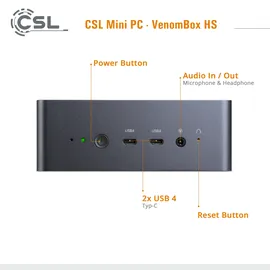 CSL Mini-PC VenomBox 8845 HS 2023 96 GB RAM 1000 GB SSD Radeon 780M Win 11