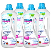Impresan Hygiene-Spüler Universal: Wäsche-Desinfektion – Desinfektionsspüler gegen Bakterien, Pilze, Viren - 4 x 1,5L im praktischen Vorteilspack