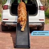 Hunderampe klappbar max 90KG Teleskop Einstiegshilfe Hundetreppe Tiertreppe