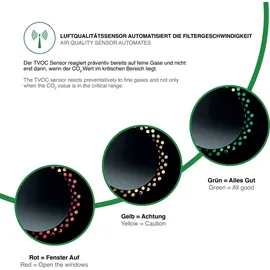 toGo Filter Akku-Luftreiniger tragbar (schwarz)