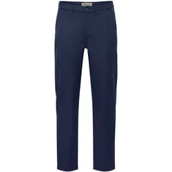 Chinohose BLEND "Chinohose BHMORGAN wovenpant", Herren, Gr. 32, Länge 32, blau (marineblaus), Obermaterial: 98% Baumwolle CO. 2% Elasthan EL., Hosen Chinohose