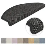 Kettelservice-Metzker Stufenmatten Göteborg Halbrund I in verschiedenen Setvarianten I 65x24x4cm I Anthrazit 15 Stück