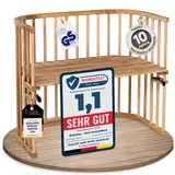 babybay Maxi Beistellbett seidenmatt klarlackiert
