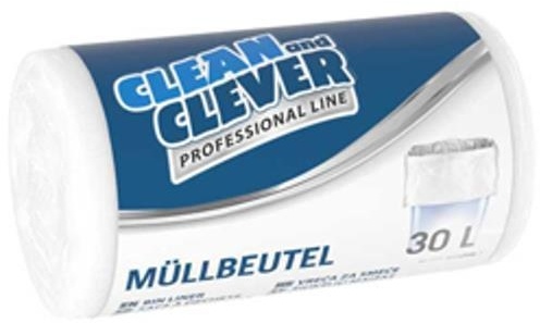 Stammartikel Müllbeutel Professional Line Clean and Clever 30L weiß PRO 73