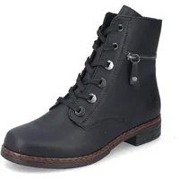 Rieker Damen Schnürstiefeletten 75142, Frauen Stiefeletten,halbstiefel,Kurzstiefel,uebergangsschuhe,uebergangsstiefel,schwarz (01),41 EU /