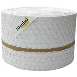 zaun|zu® Sichtschutz Rattan PE für Doppelstabmatten Weiß 26m