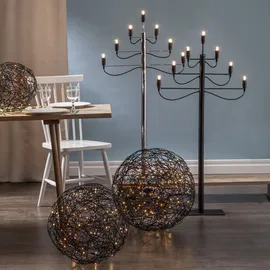 Star Trading Led-3d Kugel Trassel schwarz, Aluminium, 37 cm